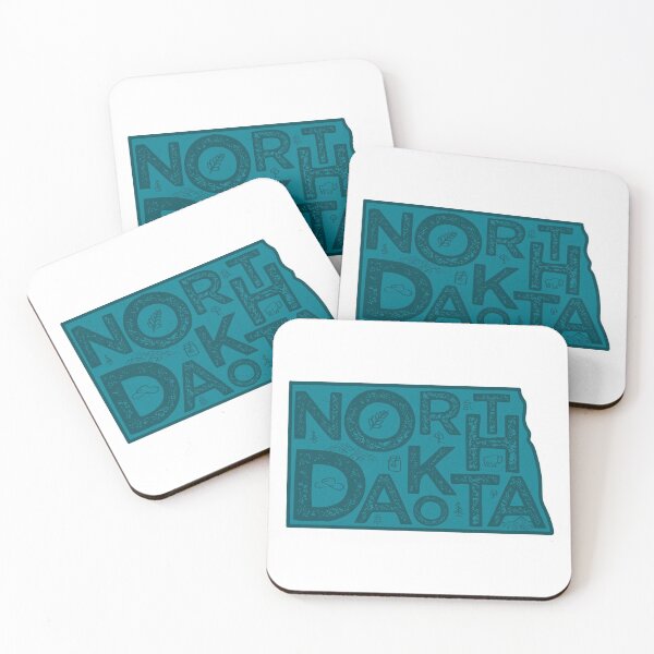 Item preview, North Dakota Map Typography Navy designed and sold by HelloGentry.