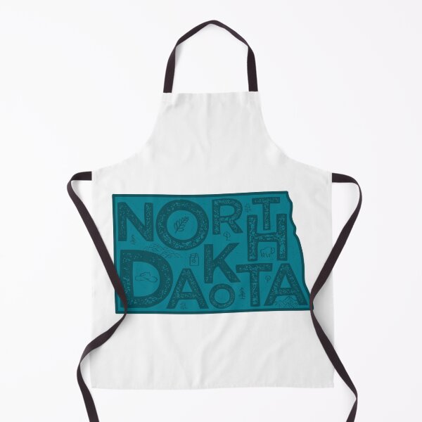 Item preview, North Dakota Map Typography Navy designed and sold by HelloGentry.
