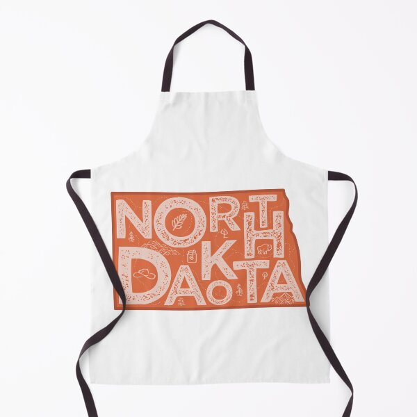 Item preview, North Dakota Map Typography Red designed and sold by HelloGentry.