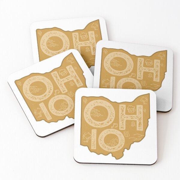 Item preview, Ohio Map Typography Brown designed and sold by HelloGentry.