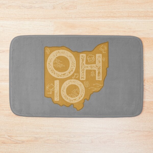 Item preview, Ohio Map Typography Brown designed and sold by HelloGentry.