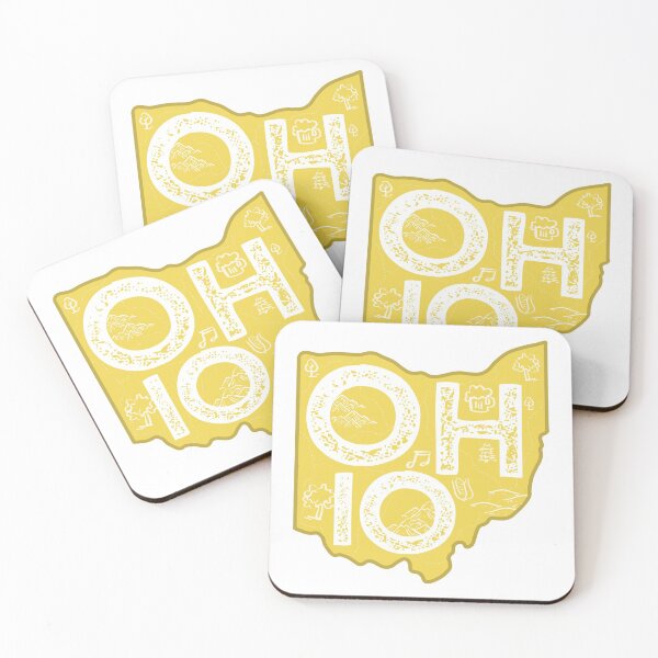 Item preview, Ohio Map Typography Gold designed and sold by HelloGentry.