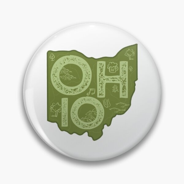 Item preview, Ohio Map Typography Green designed and sold by HelloGentry.