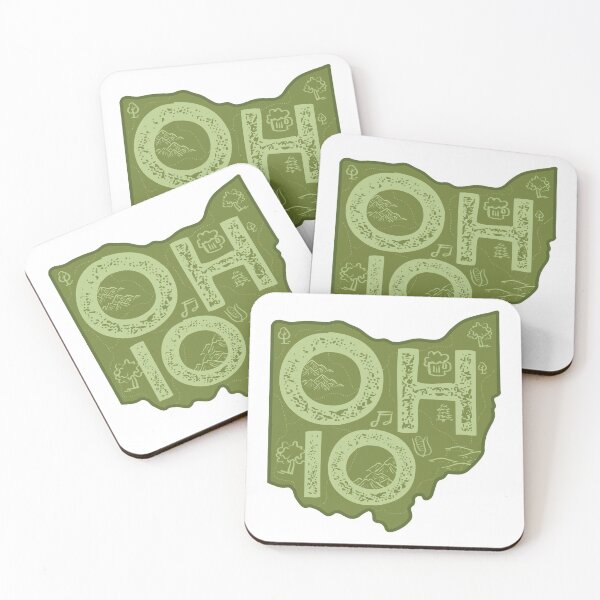 Item preview, Ohio Map Typography Green designed and sold by HelloGentry.