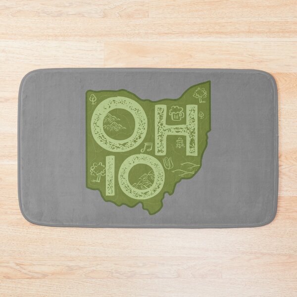 Item preview, Ohio Map Typography Green designed and sold by HelloGentry.