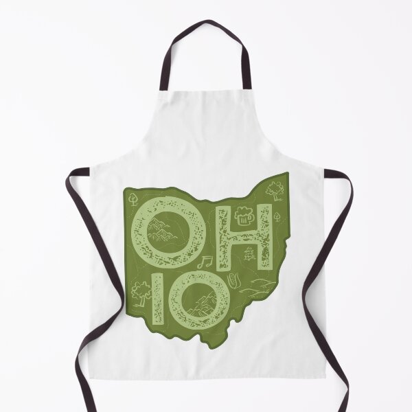 Item preview, Ohio Map Typography Green designed and sold by HelloGentry.