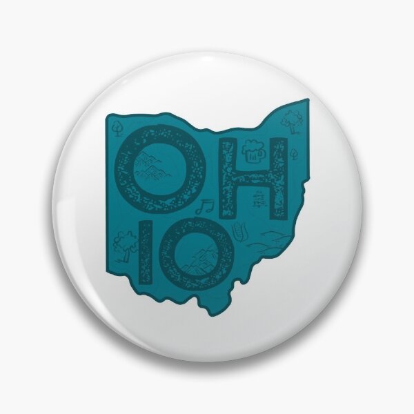 Item preview, Ohio Map Typography Navy designed and sold by HelloGentry.