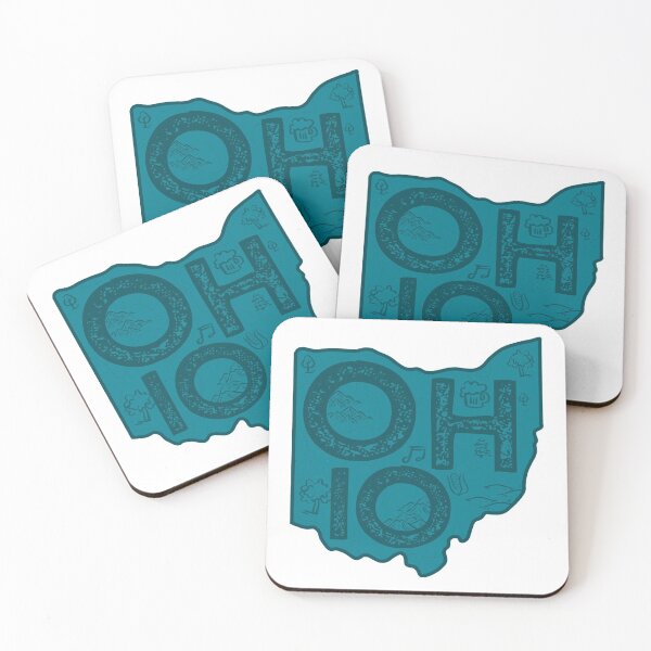 Item preview, Ohio Map Typography Navy designed and sold by HelloGentry.