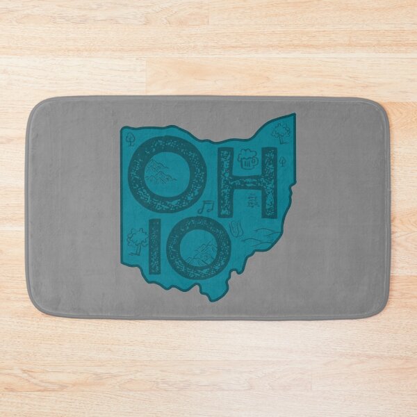 Item preview, Ohio Map Typography Navy designed and sold by HelloGentry.