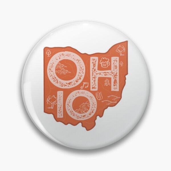Item preview, Ohio Map Typography Red designed and sold by HelloGentry.