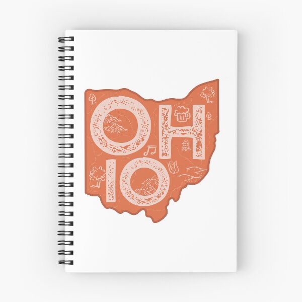 Item preview, Ohio Map Typography Red designed and sold by HelloGentry.