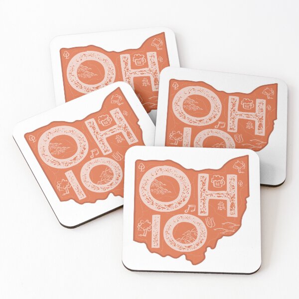 Item preview, Ohio Map Typography Red designed and sold by HelloGentry.