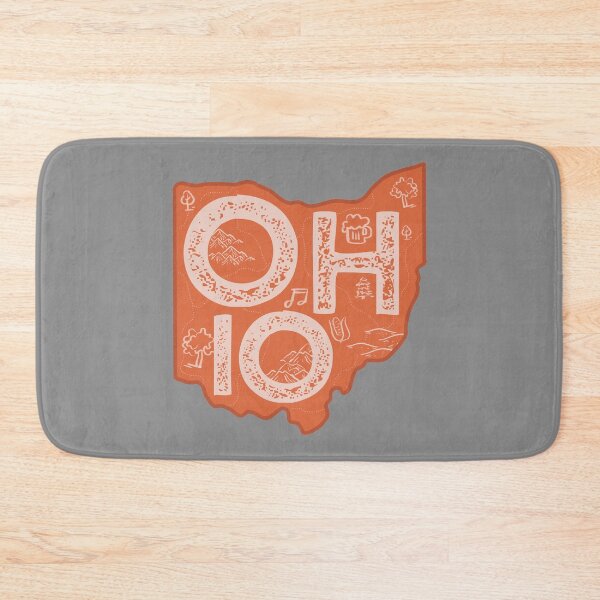 Item preview, Ohio Map Typography Red designed and sold by HelloGentry.