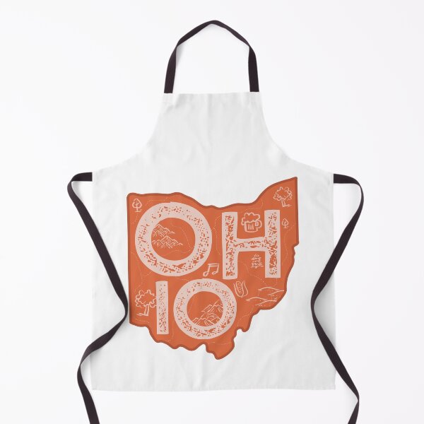 Item preview, Ohio Map Typography Red designed and sold by HelloGentry.