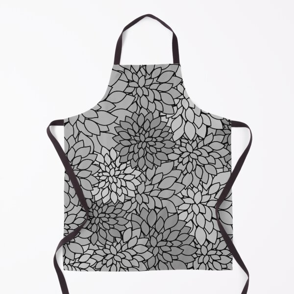 Item preview, Black and white floral yukata pattern design  designed and sold by Japanculture.