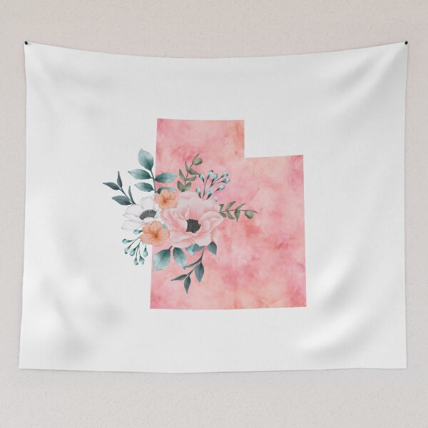 Item preview, Watercolor Floral Utah designed and sold by randrgiftshop.