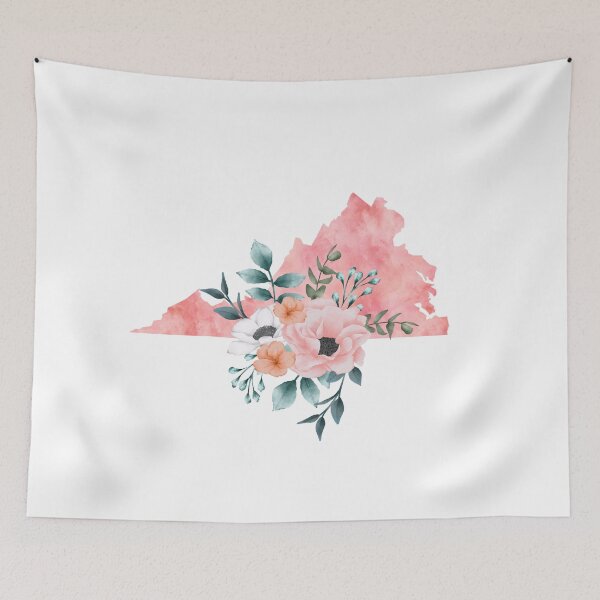 Item preview, Watercolor Floral Virginia designed and sold by randrgiftshop.