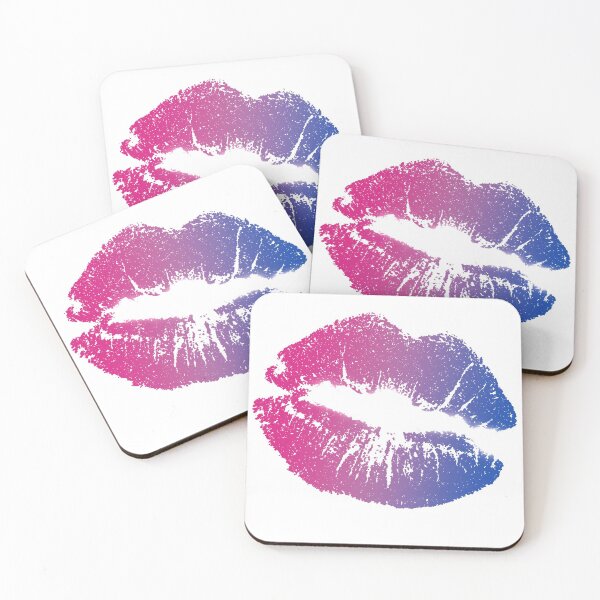 Item preview, Bi Flag Ombre Kiss designed and sold by SantaLisaPier.
