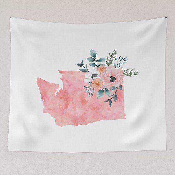 Item preview, Watercolor Floral Washington designed and sold by randrgiftshop.