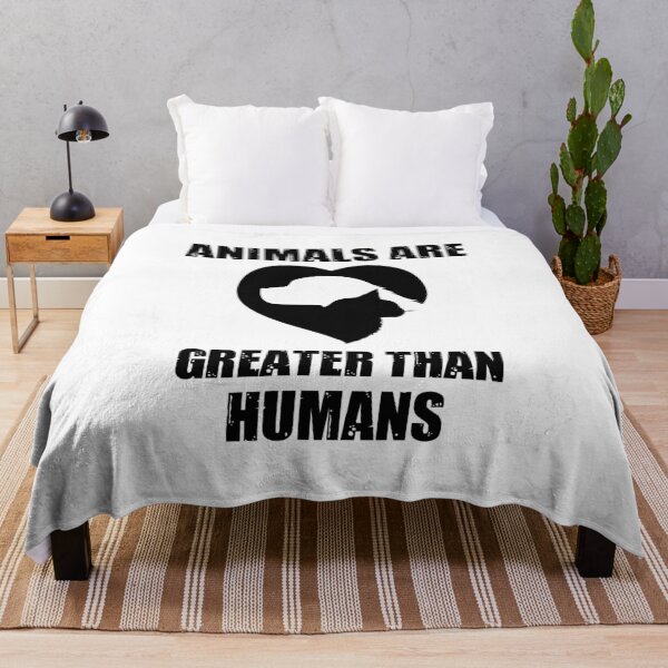 Item preview, Animals are greater than humans black version designed and sold by kickwear-com.