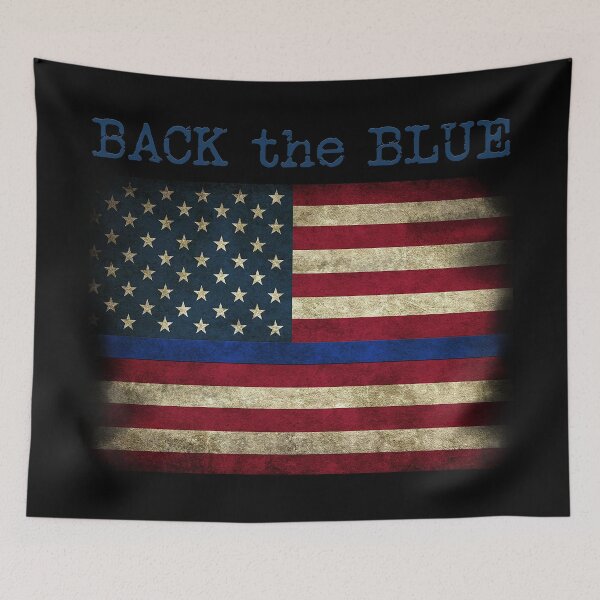 Item preview, Back the Blue Grunge designed and sold by Tonia Henry.