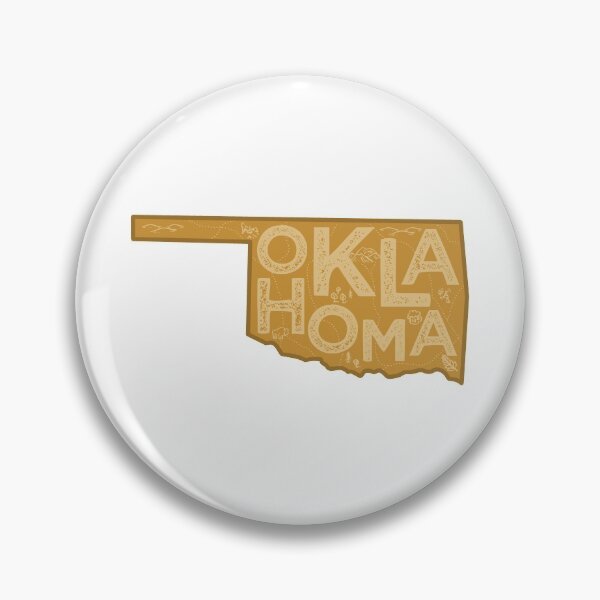 Artikelvorschau, Oklahoma Map Typography Brown entworfen und verkauft von HelloGentry.