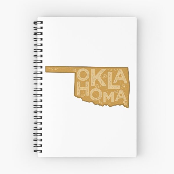 Item preview, Oklahoma Map Typography Brown designed and sold by HelloGentry.