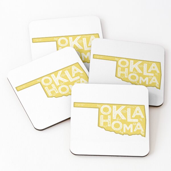 Item preview, Oklahoma Map Typography Gold designed and sold by HelloGentry.