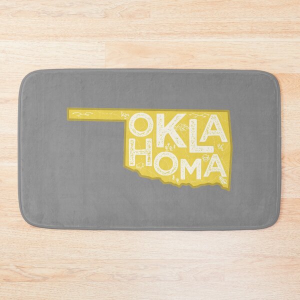 Item preview, Oklahoma Map Typography Gold designed and sold by HelloGentry.