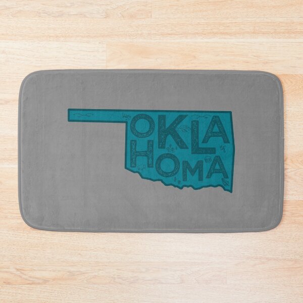 Item preview, Oklahoma Map Typography Navy designed and sold by HelloGentry.