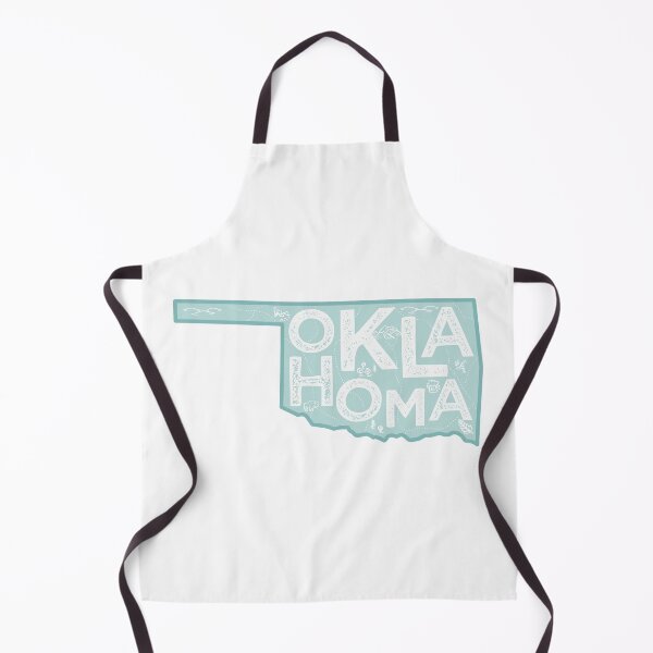 Item preview, Oklahoma Map Typography Blue designed and sold by HelloGentry.