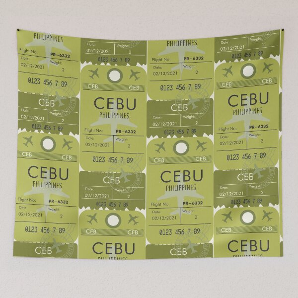Aperçu de l'œuvre BILLET D'AVION RÉTRO CEBU PHILIPPINES FILIPINO créée et vendue par aydapadi.