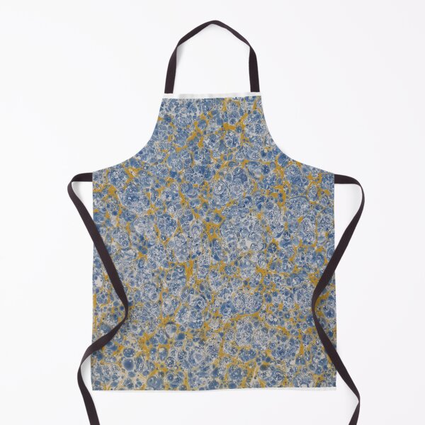 Item preview, Blue-Gold Abstract Vintage Marbling Paper designed and sold by T Artist.