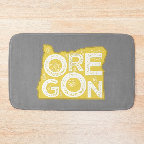 Item preview, Oregon Map Typography Gold designed and sold by HelloGentry.