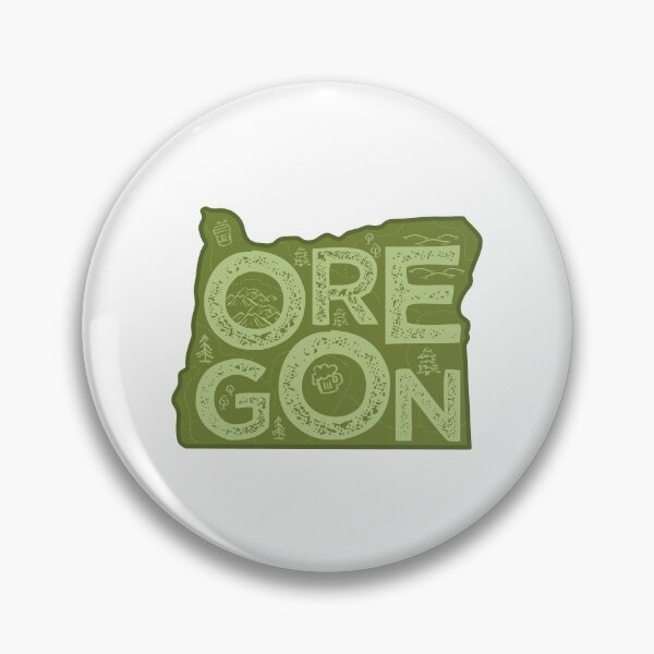 Item preview, Oregon Map Typography Green designed and sold by HelloGentry.