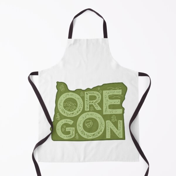 Item preview, Oregon Map Typography Green designed and sold by HelloGentry.