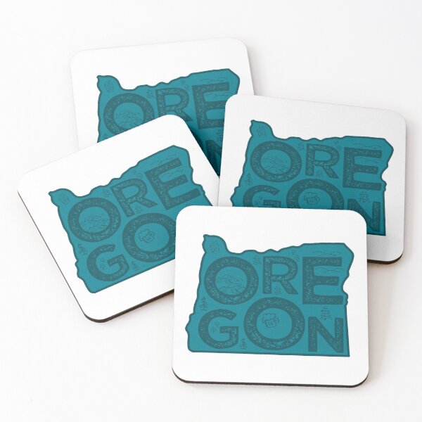 Item preview, Oregon Map Typography Navy designed and sold by HelloGentry.