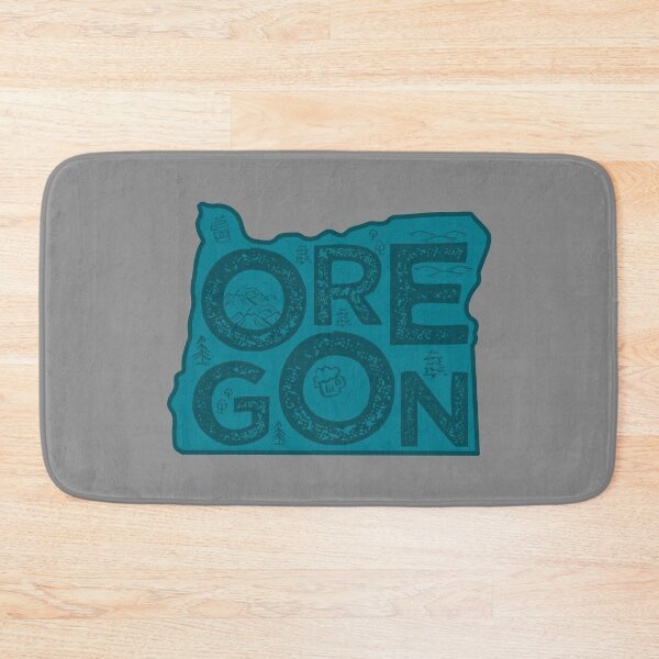Item preview, Oregon Map Typography Navy designed and sold by HelloGentry.