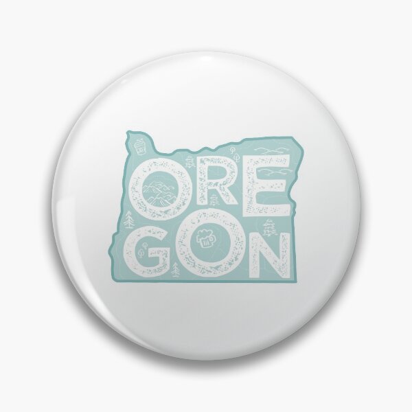 Item preview, Oregon Map Typography Blue designed and sold by HelloGentry.