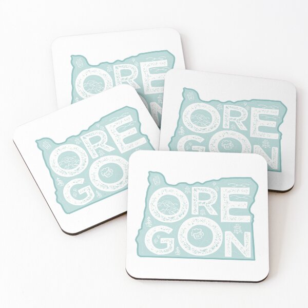 Item preview, Oregon Map Typography Blue designed and sold by HelloGentry.