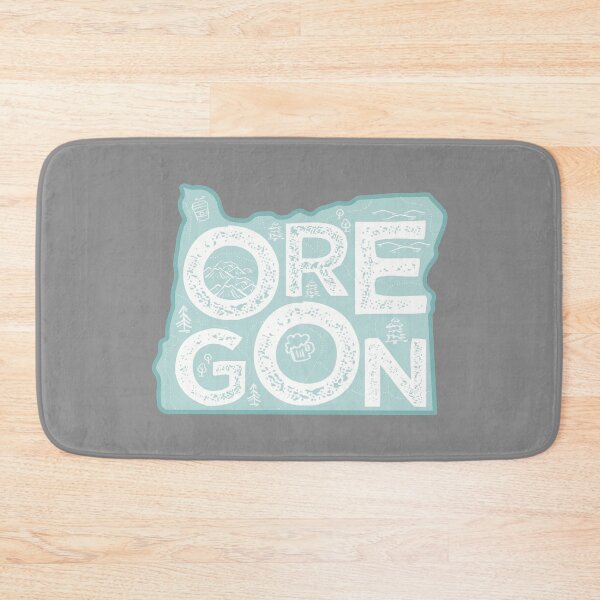Item preview, Oregon Map Typography Blue designed and sold by HelloGentry.