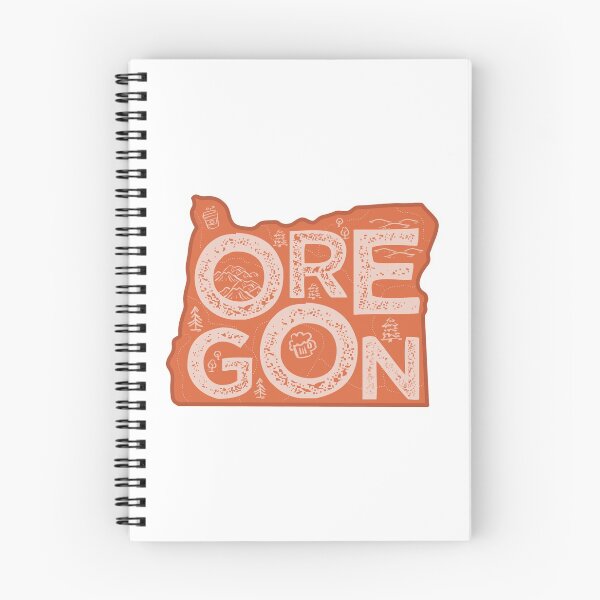 Item preview, Oregon Map Typography Red designed and sold by HelloGentry.