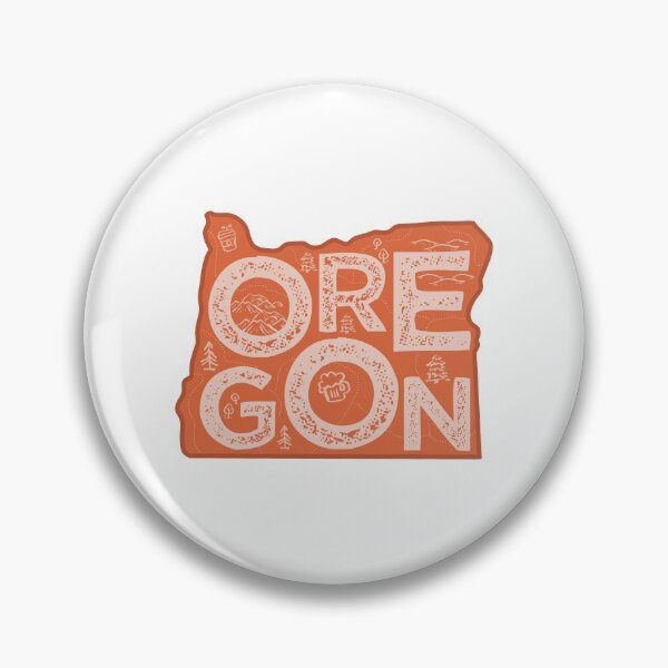 Item preview, Oregon Map Typography Red designed and sold by HelloGentry.