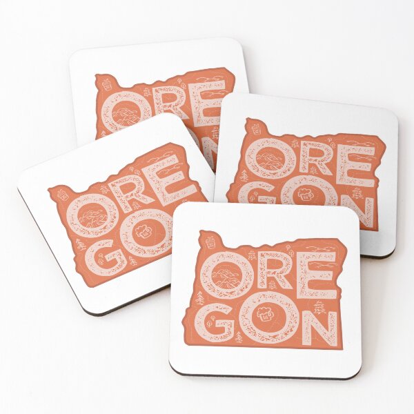 Item preview, Oregon Map Typography Red designed and sold by HelloGentry.