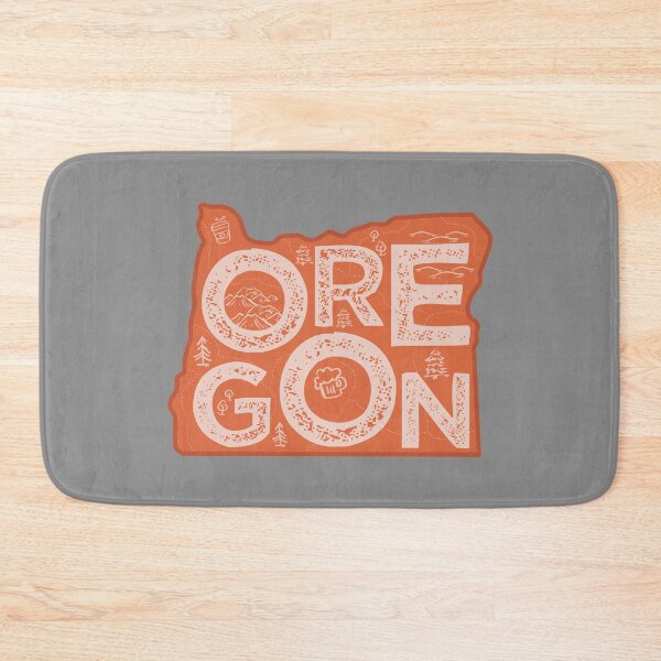 Item preview, Oregon Map Typography Red designed and sold by HelloGentry.