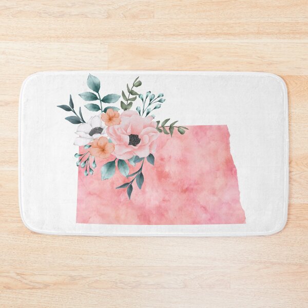 Item preview, North Dakota Watercolor Floral designed and sold by randrgiftshop.