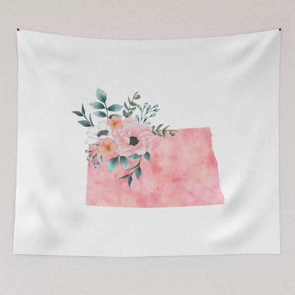 Item preview, North Dakota Watercolor Floral designed and sold by randrgiftshop.