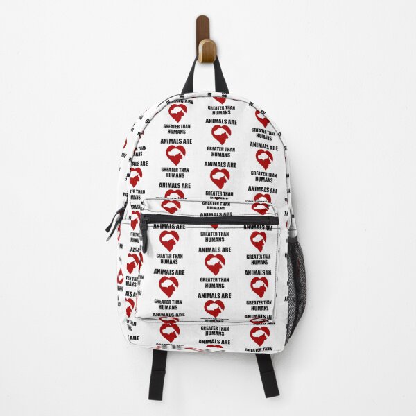 Item preview, Animals are greater than humans black and red version designed and sold by kickwear-com.