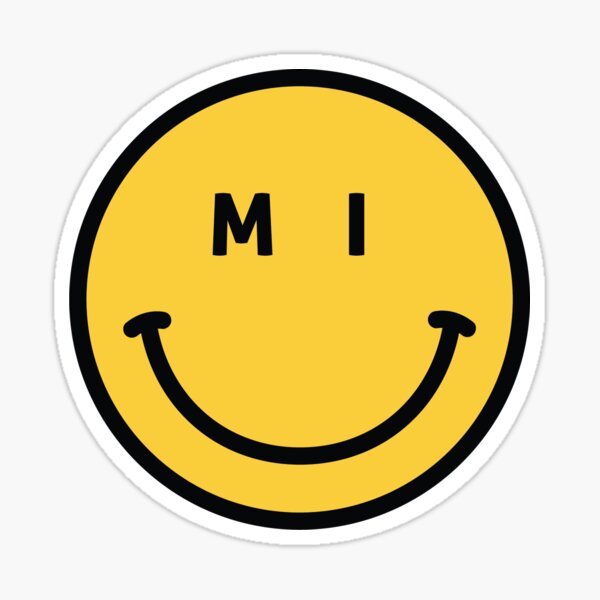 "Michigan Smiley Face" Sticker for Sale by Lexanna Redbubble