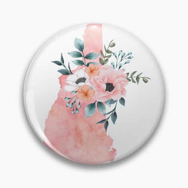Item preview, New Hampshire Watercolor Floral designed and sold by randrgiftshop.
